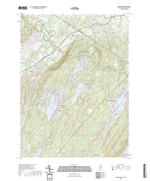 Wawayanda, NJ-NY — USGS 7.5-minute topo (2023)