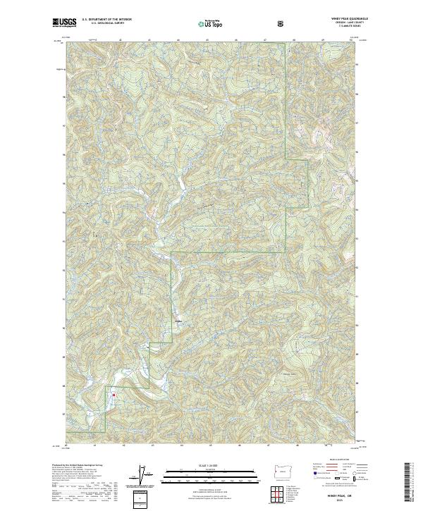 Windy Peak, OR — USGS 7.5-minute topo (2023)