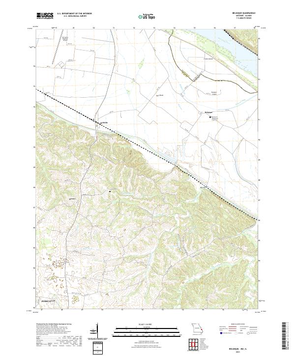 Belgique, MO-IL — USGS 7.5-minute topo (2021)