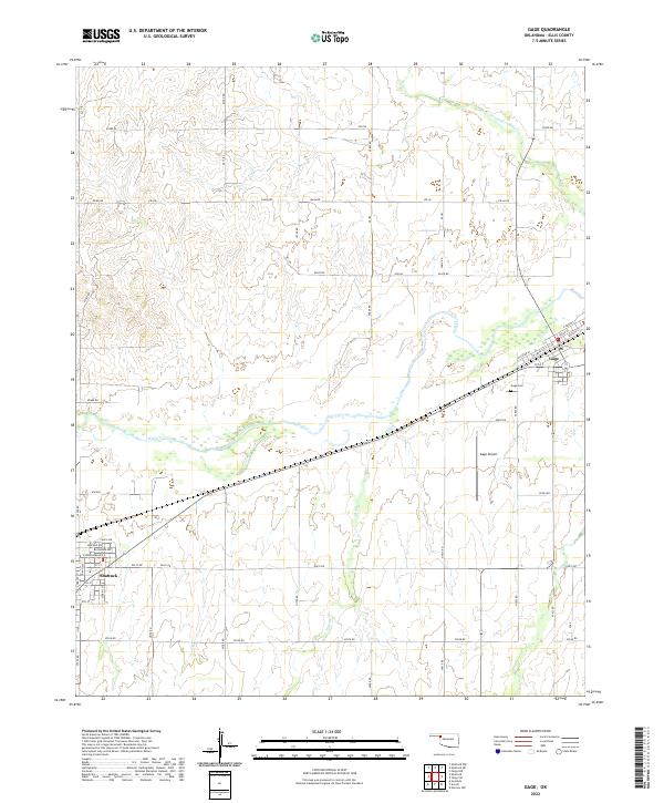 Gage, OK — USGS 7.5-minute topo (2022)