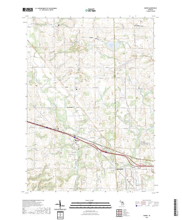 Marne, MI — USGS 7.5-minute topo (2023)