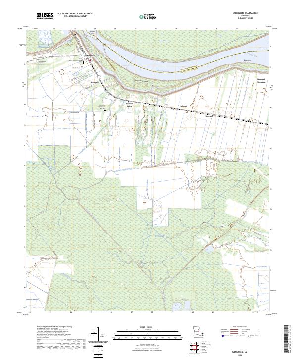 Morganza, LA — USGS 7.5-minute topo (2024)