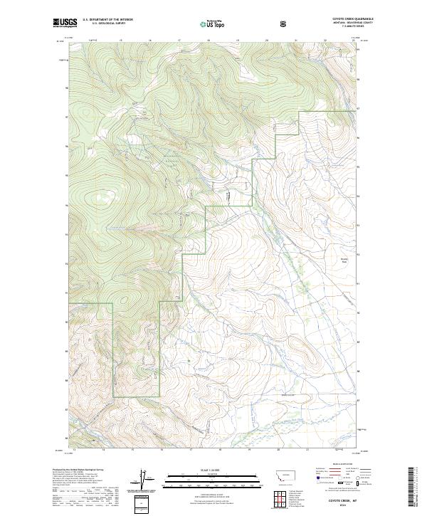 Coyote Creek, MT — USGS 7.5-minute topo (2024)