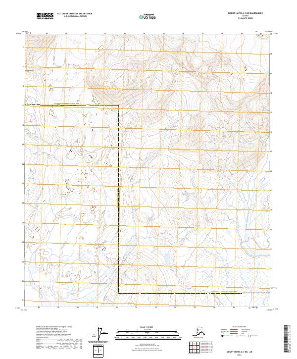 Mount Hayes A-3 NE, AK — USGS 7.5-minute topo (2024)