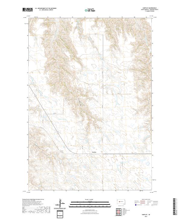 Hartley, SD — USGS 7.5-minute topo (2021)