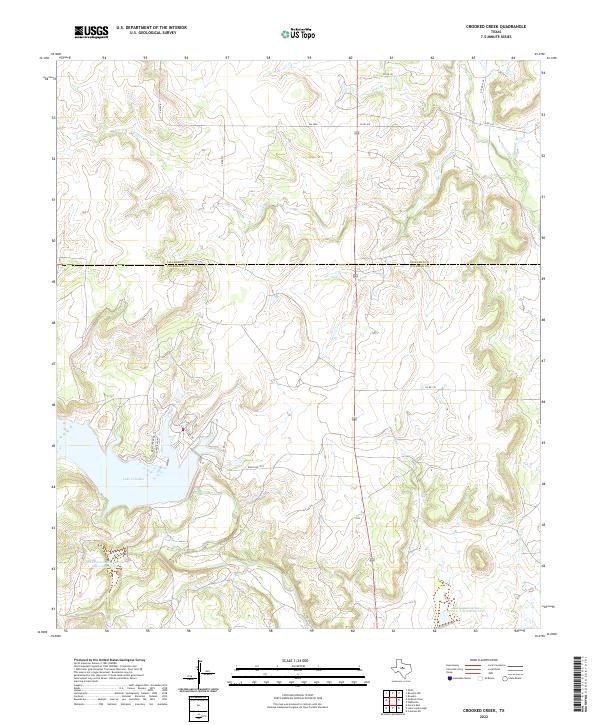 Crooked Creek, TX — USGS 7.5-minute topo (2022)