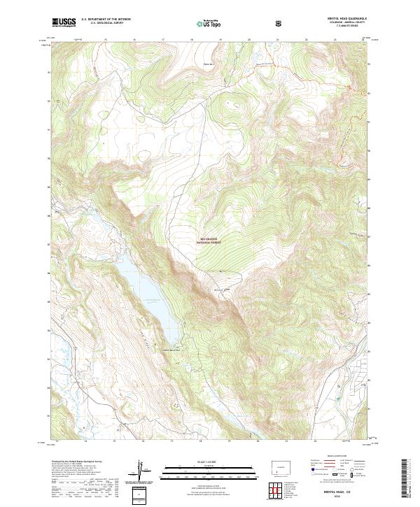 Bristol Head, CO — USGS 7.5-minute topo (2022)