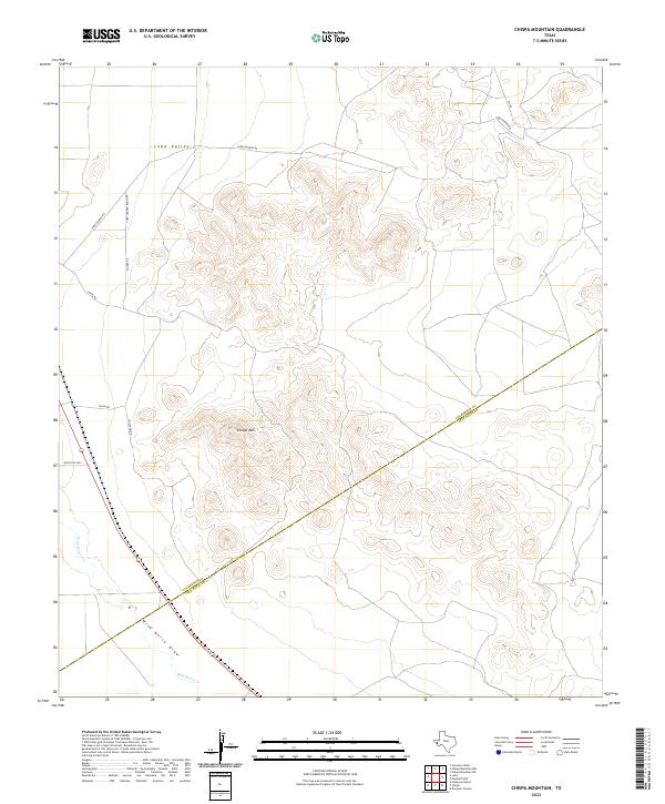 Chispa Mountain, TX — USGS 7.5-minute topo (2022)