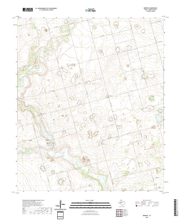 Merrick, TX — USGS 7.5-minute topo (2022)