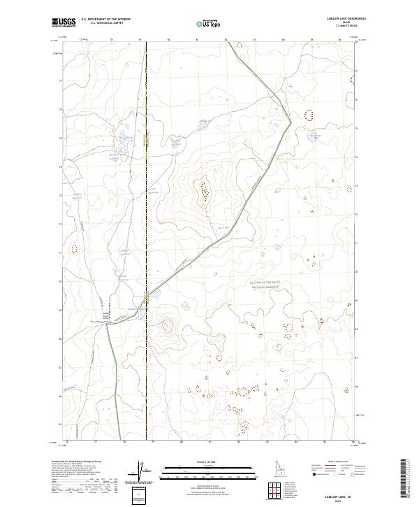 Laidlaw Lake, ID — USGS 7.5-minute topo (2023)
