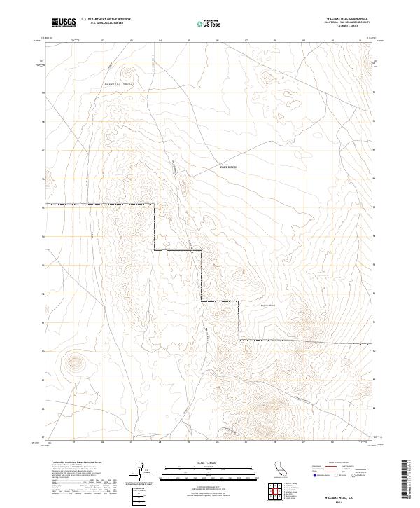 Williams Well, CA — USGS 7.5-minute topo (2021)