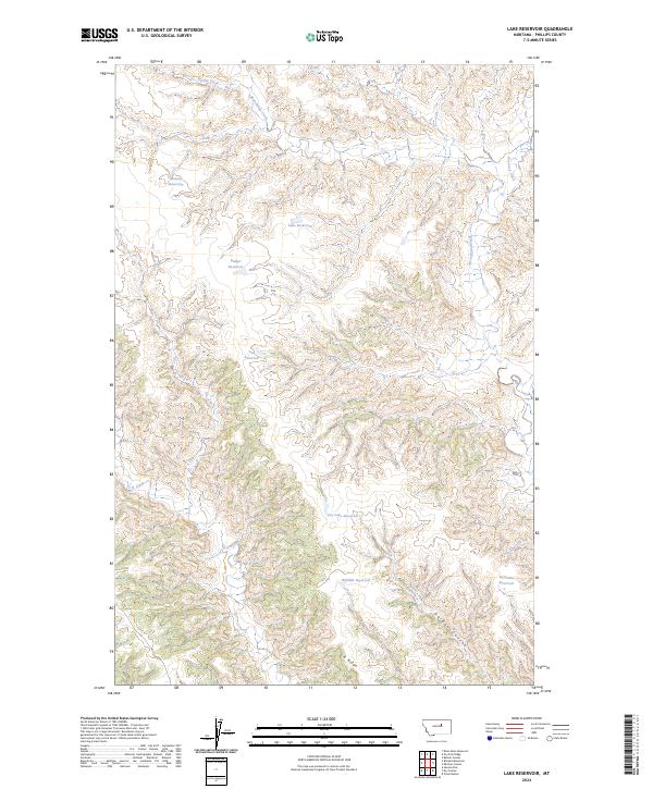 Lake Reservoir, MT — USGS 7.5-minute topo (2024)