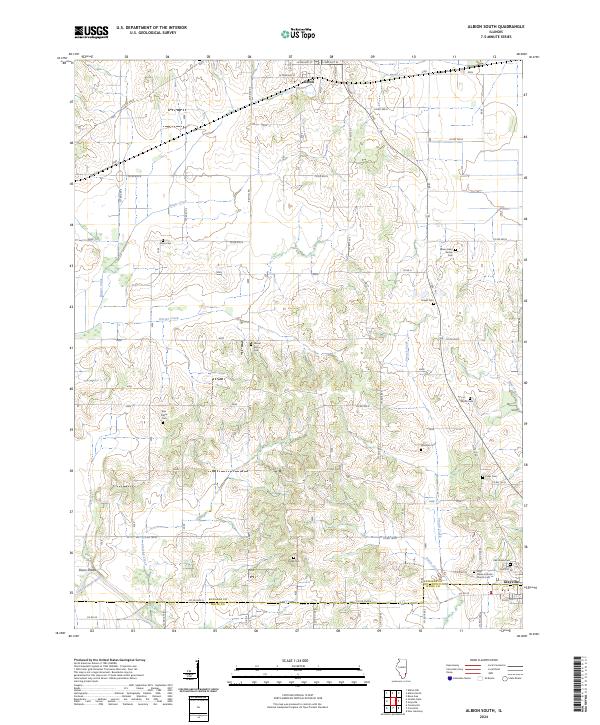 Albion South, IL — USGS 7.5-minute topo (2024)