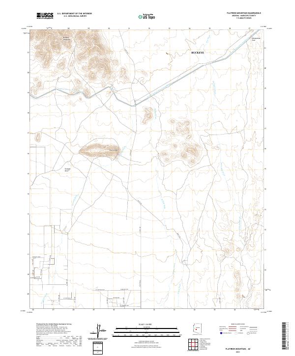 Flatiron Mountain, AZ — USGS 7.5-minute topo (2021)