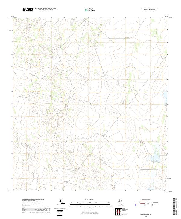 La Gloria SW, TX — USGS 7.5-minute topo (2022)