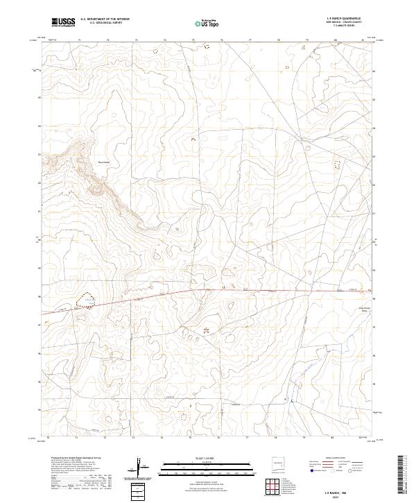 L E Ranch, NM — USGS 7.5-minute topo (2023)