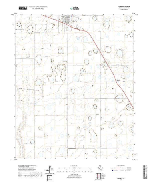 Lockney, TX — USGS 7.5-minute topo (2022)