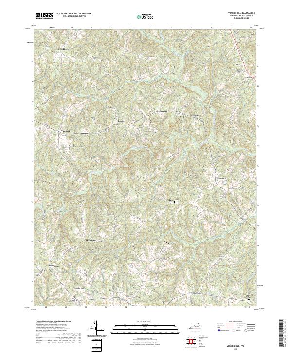 Vernon Hill, VA — USGS 7.5-minute topo (2022)