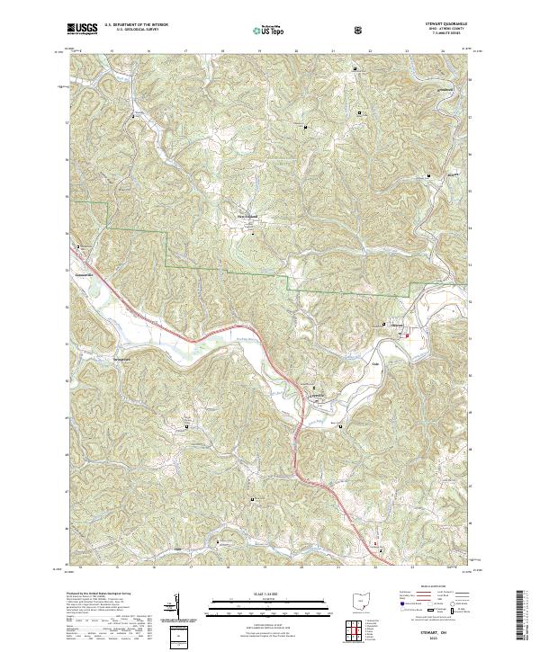 Stewart, OH — USGS 7.5-minute topo (2023)