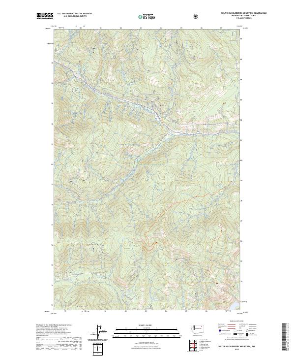 South Huckleberry Mountain, WA — USGS 7.5-minute topo (2023)