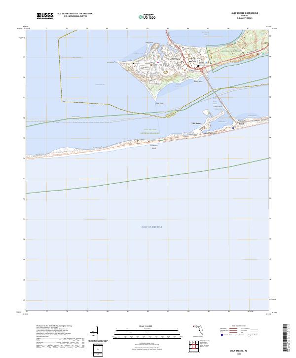 Gulf Breeze, FL — USGS 7.5-minute topo (2025)