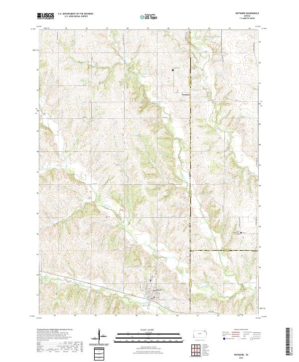 Wetmore, KS — USGS 7.5-minute topo (2022)