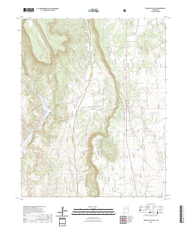 Servilleta Plaza, NM — USGS 7.5-minute topo (2023)