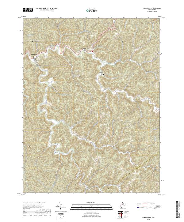 Normantown, WV — USGS 7.5-minute topo (2023)