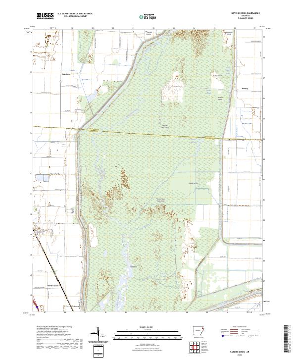 Hatchie Coon, AR — USGS 7.5-minute topo (2024)