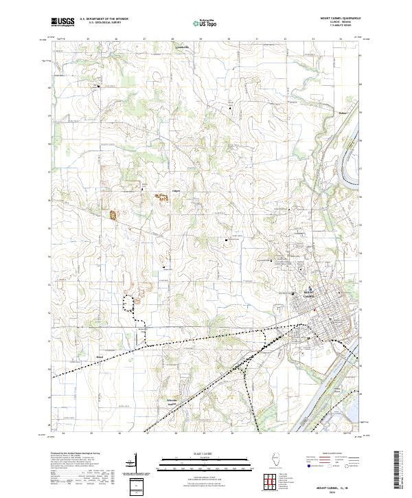 Mount Carmel, IL-IN — USGS 7.5-minute topo (2024)