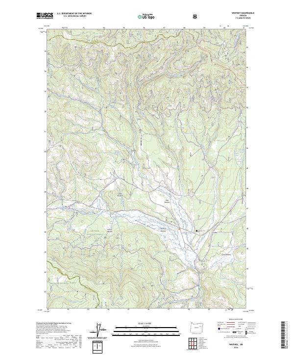 Whitney, OR — USGS 7.5-minute topo (2024)