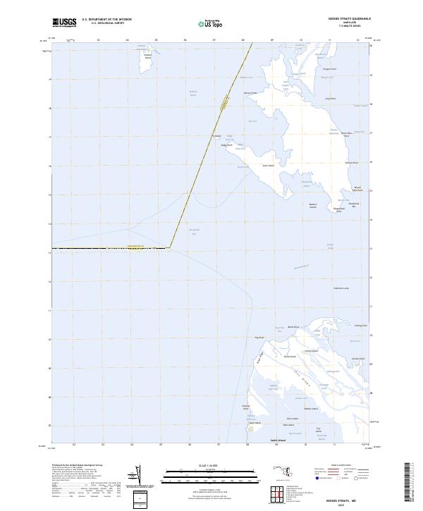 Kedges Straits, MD — USGS 7.5-minute topo (2023)