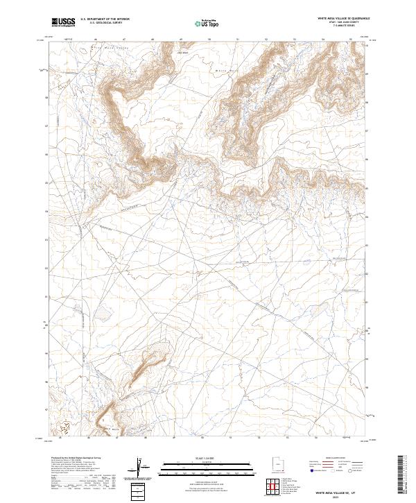 White Mesa Village SE, UT — USGS 7.5-minute topo (2023)