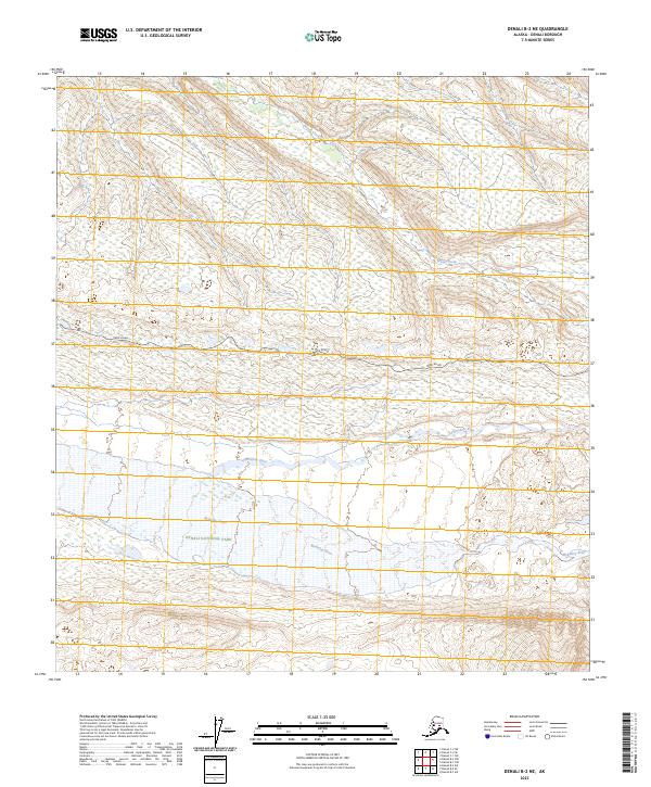 Denali B-2 NE, AK — USGS 7.5-minute topo (2023)