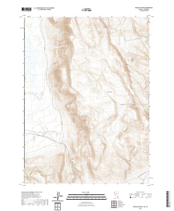 Pegleg Canyon, NV-CA — USGS 7.5-minute topo (2021)