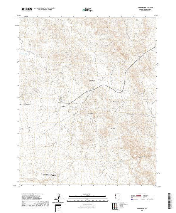 Union Pass, AZ — USGS 7.5-minute topo (2021)