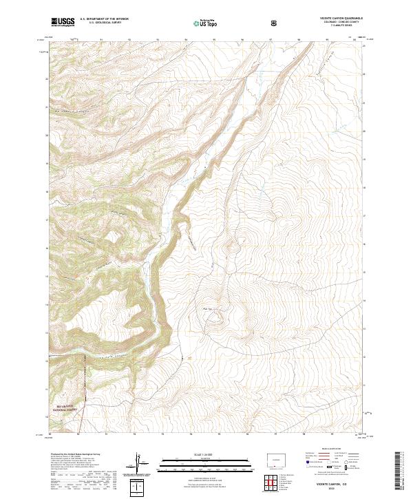 Vicente Canyon, CO — USGS 7.5-minute topo (2022)