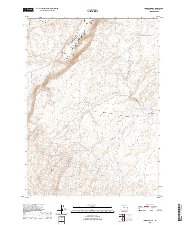 Robbers Roost, OR — USGS 7.5-minute topo (2023)