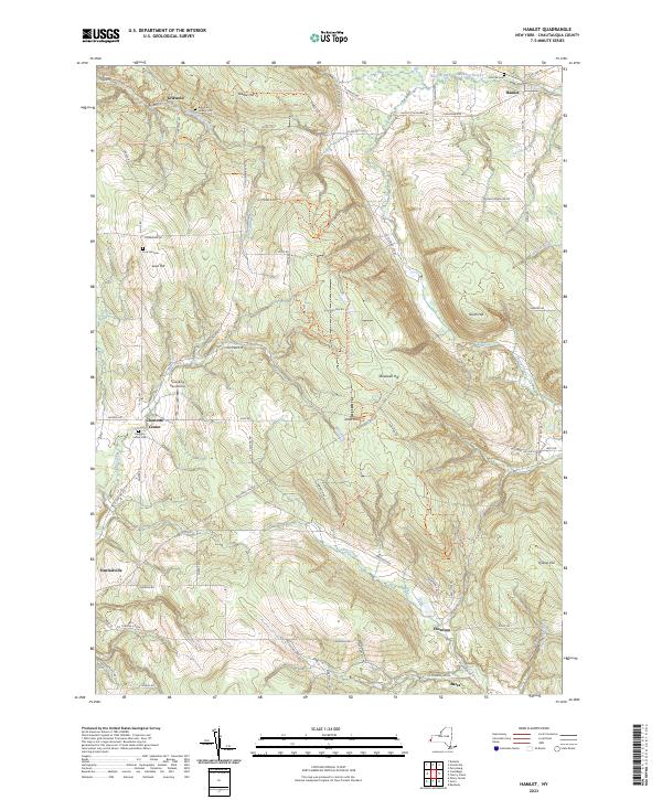 Hamlet, NY — USGS 7.5-minute topo (2023)