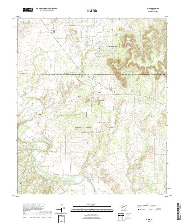 Silver, TX — USGS 7.5-minute topo (2022)