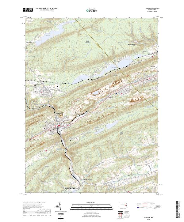 Tamaqua, PA — USGS 7.5-minute topo (2023)