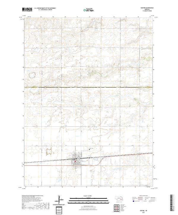 Exeter, NE — USGS 7.5-minute topo (2021)