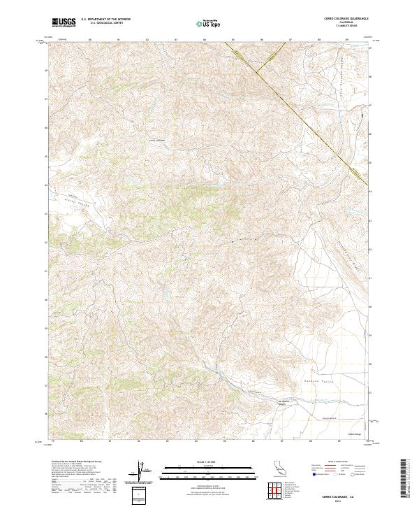 Cerro Colorado, CA — USGS 7.5-minute topo (2021)
