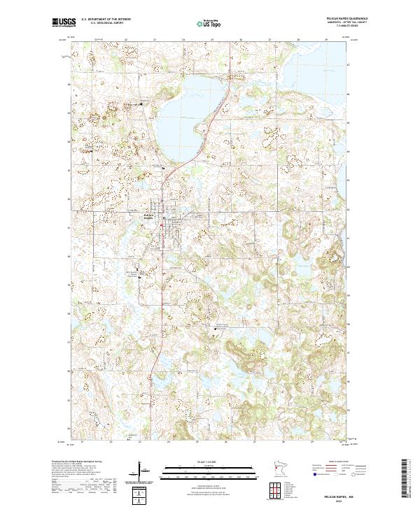 Pelican Rapids, MN — USGS 7.5-minute topo (2022)