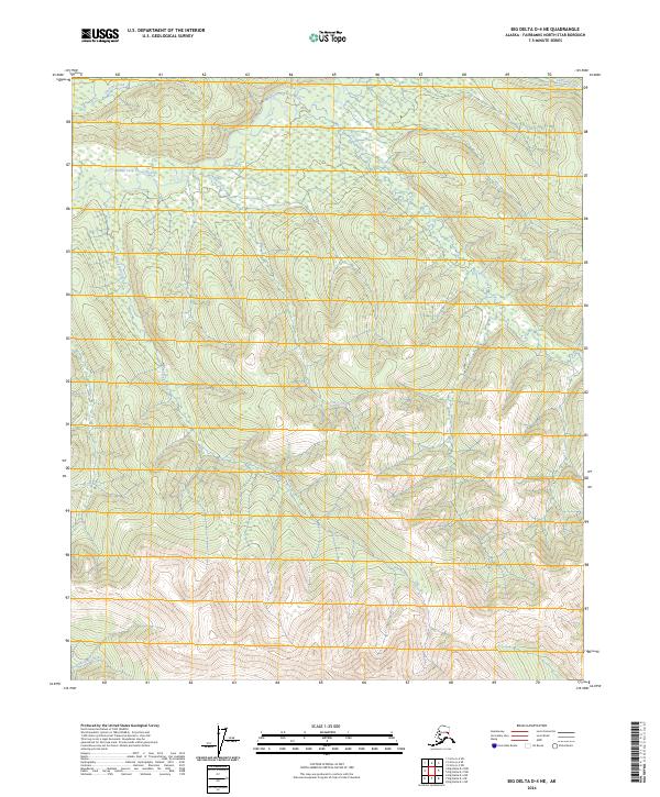 Big Delta D-4 NE, AK — USGS 7.5-minute topo (2024)