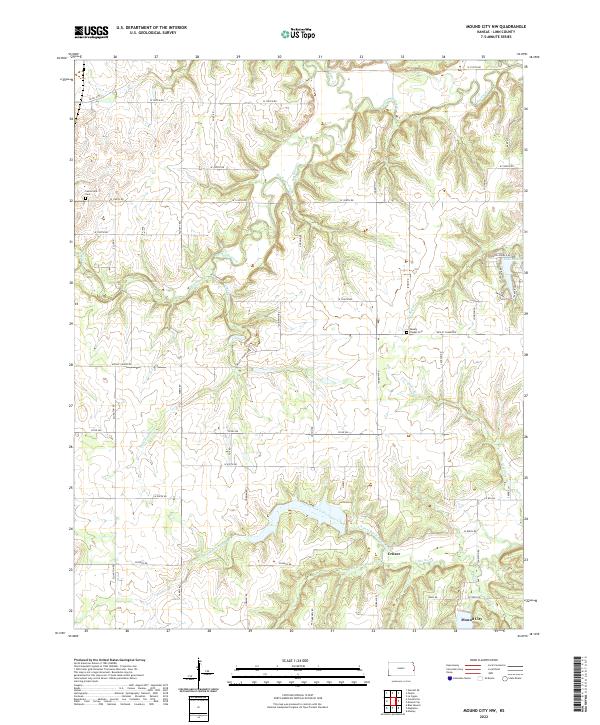 Mound City NW, KS — USGS 7.5-minute topo (2022)
