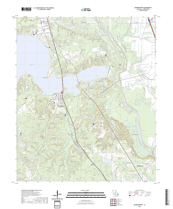 Mooringsport, LA — USGS 7.5-minute topo (2024)