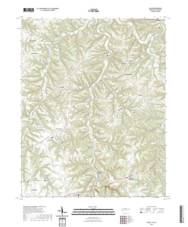 Galen, TN-KY — USGS 7.5-minute topo (2022)