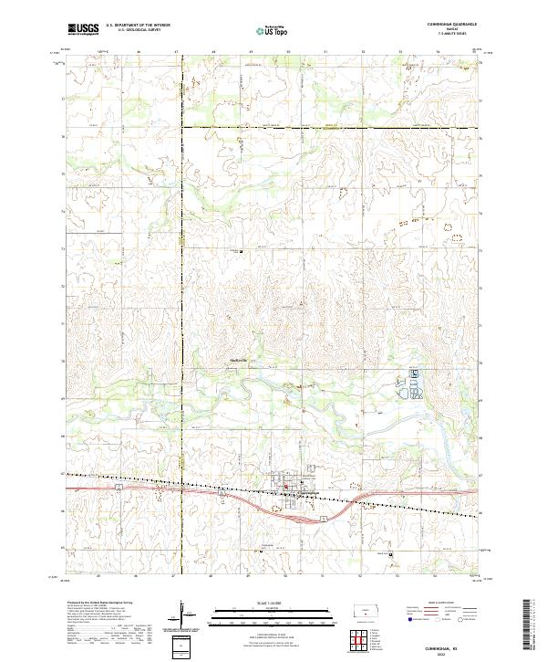 Cunningham, KS — USGS 7.5-minute topo (2022)