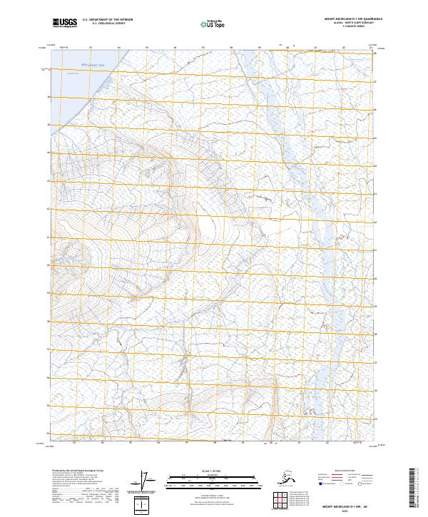 Mount Michelson D-1 NW, AK — USGS 7.5-minute topo (2023)